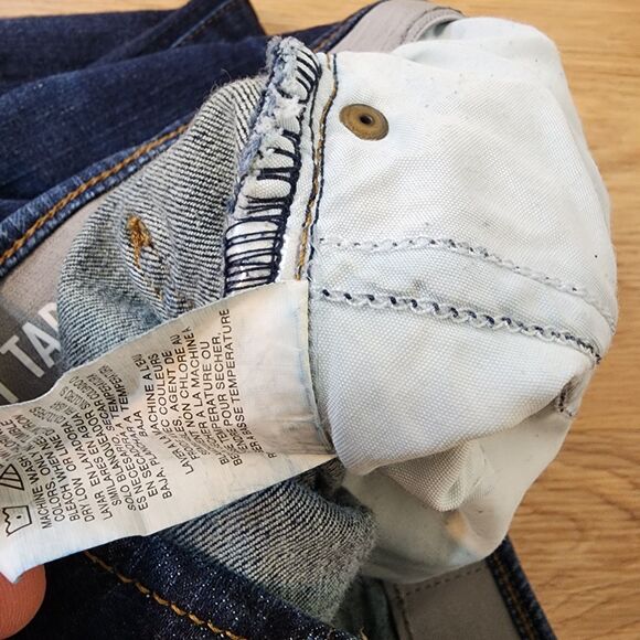 Lee Modern Jeans Mens 34x32 Blue Denim Straight Fit Tapered Leg Stretch Outdoors - Picture 8 of 11